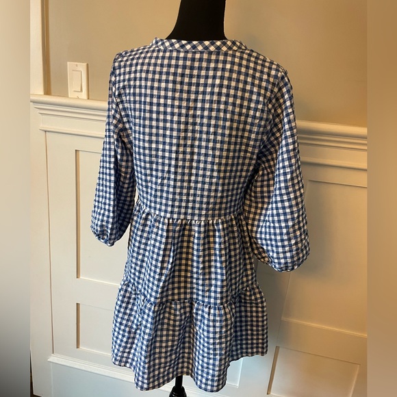Blue and white checkered Zara dress - Picture 2 of 8